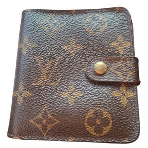 Louis Vuitton Monogram Compact Wallet – Brown Canvas, Pre-Owned